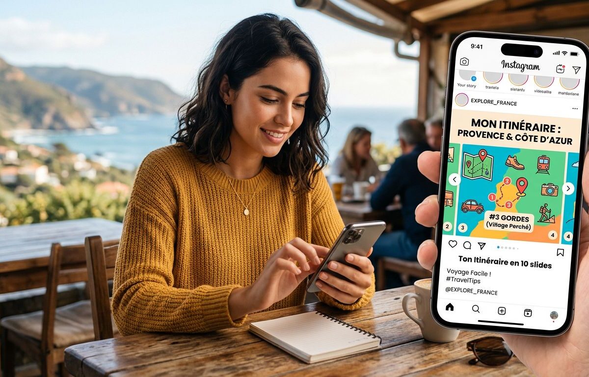 Carrousel Instagram : le format idéal pour partager un itinéraire de voyage