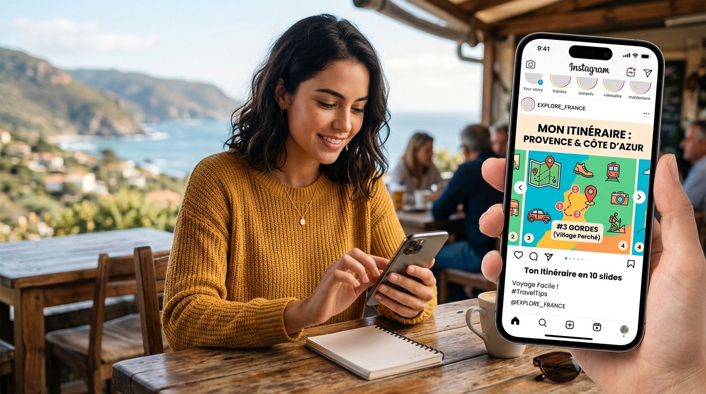 Carrousel Instagram : le format idéal pour partager un itinéraire de voyage