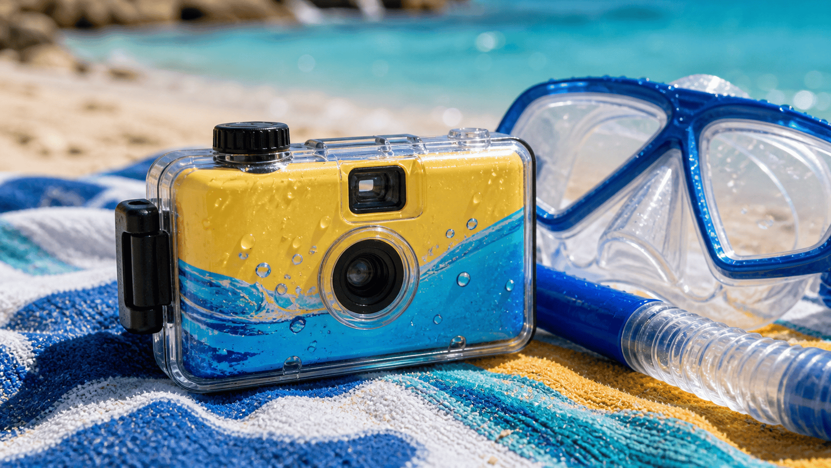 Appareil photo jetable étanche utilisé dans l’eau
