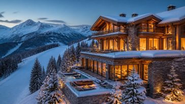 Hôtel 5 étoiles à Courchevel face aux Alpes enneigées
