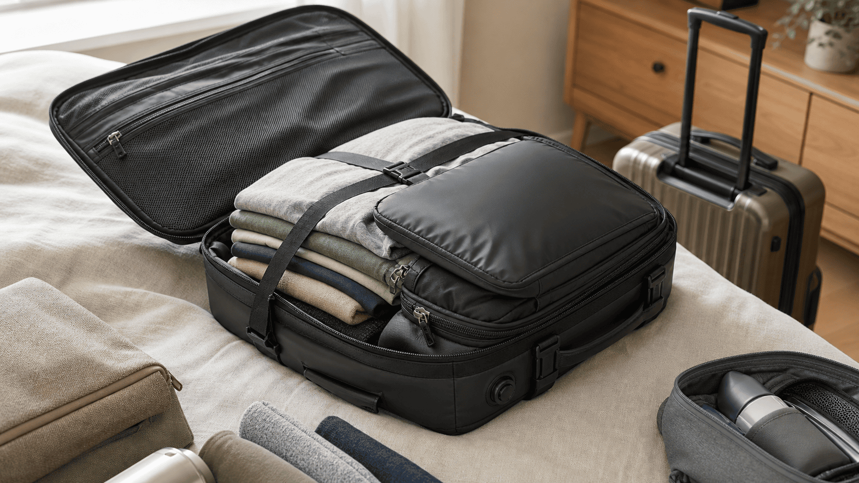 Sac à dos cabine sous vide pour optimiser ses bagages